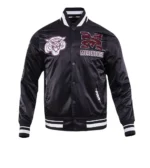 Morehouse College Classic Rib Black Real Satin Jacket