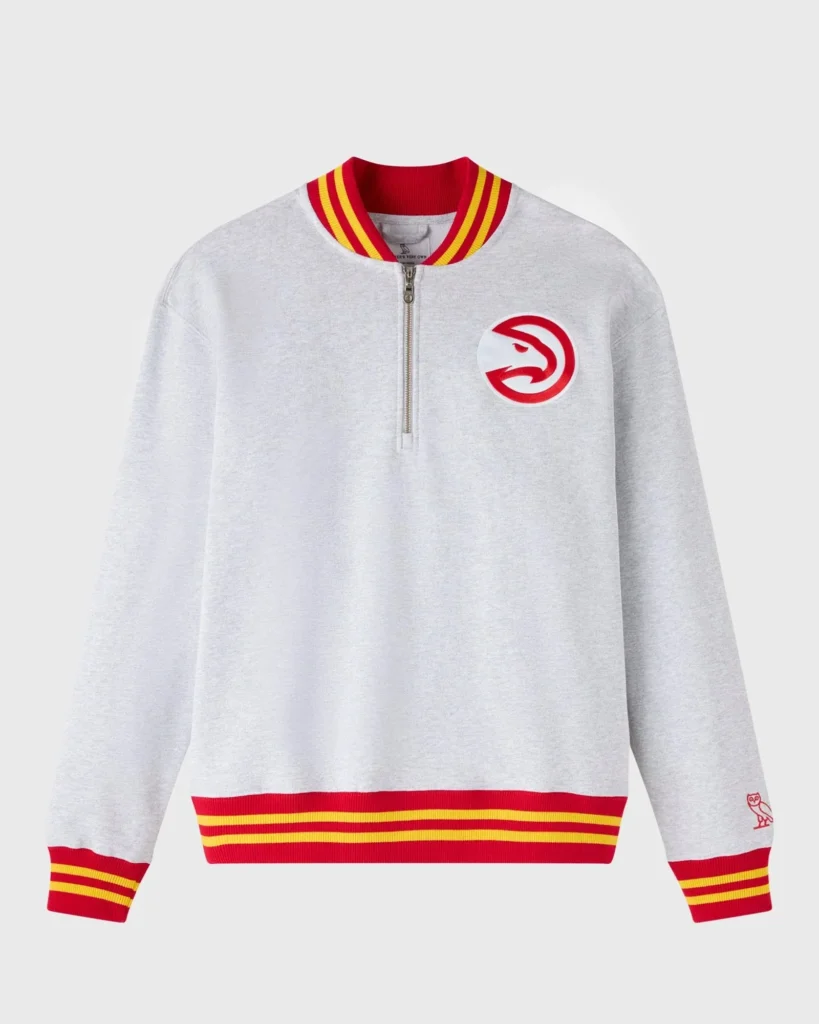 OVO X NBA Atlanta Hawks Quarter-zip Mockneck Sweatshirt