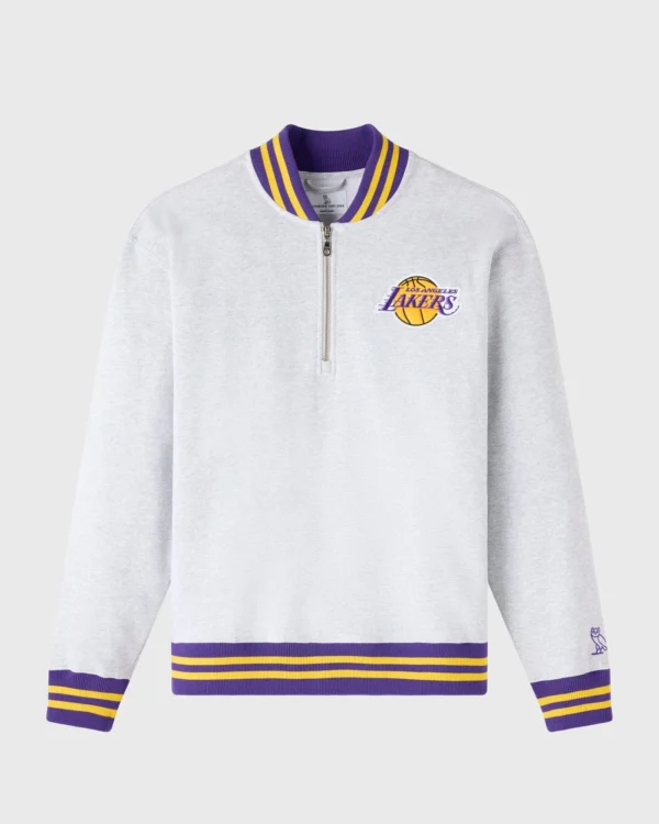 OVO X NBA Los Angeles Lakers Quarter-zip Mockneck Sweatshirt