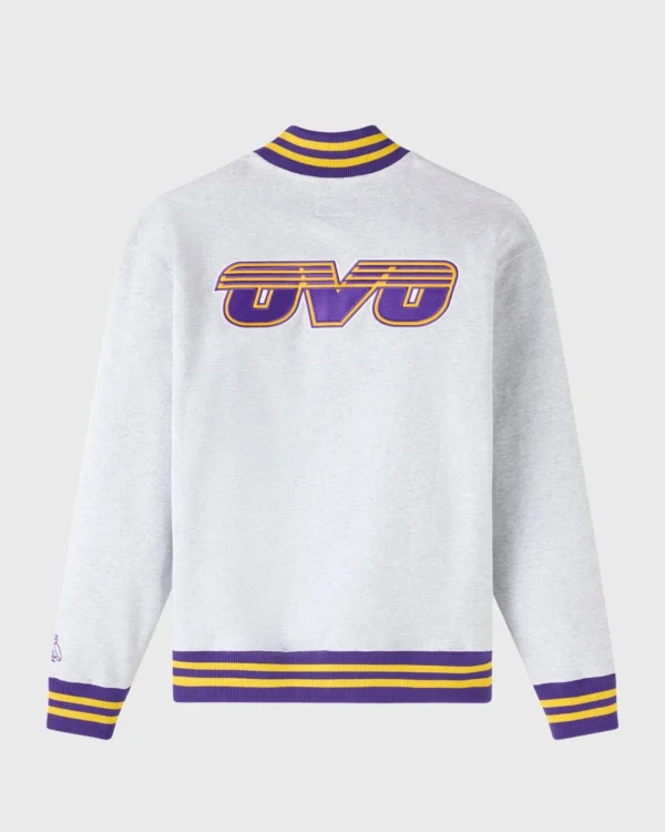 OVO X NBA Los Angeles Lakers Quarter-zip Mockneck Sweatshirts