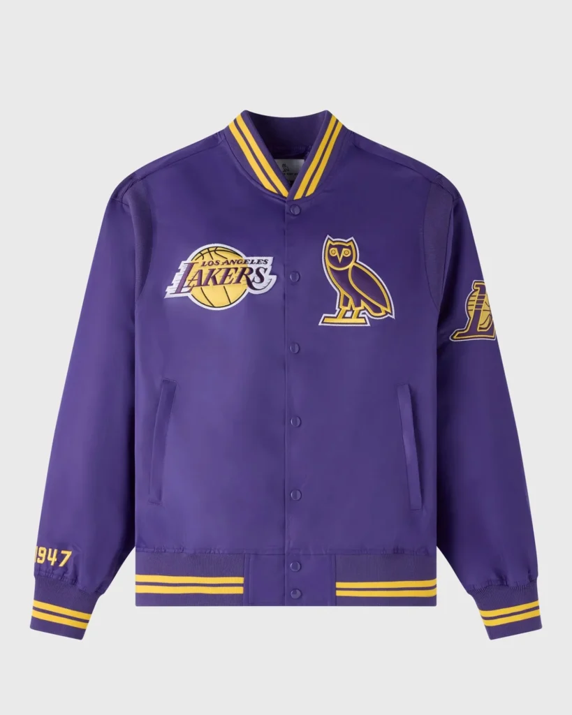 OVO X NBA Los Angeles Lakers Varsity Jacket