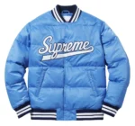 Supreme Black Puffy Varsity Jacket3