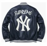 Supreme NY Yankees Leather Varsity Jacket4