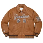 Supreme NY Yankees Varsity Leather Jacket5