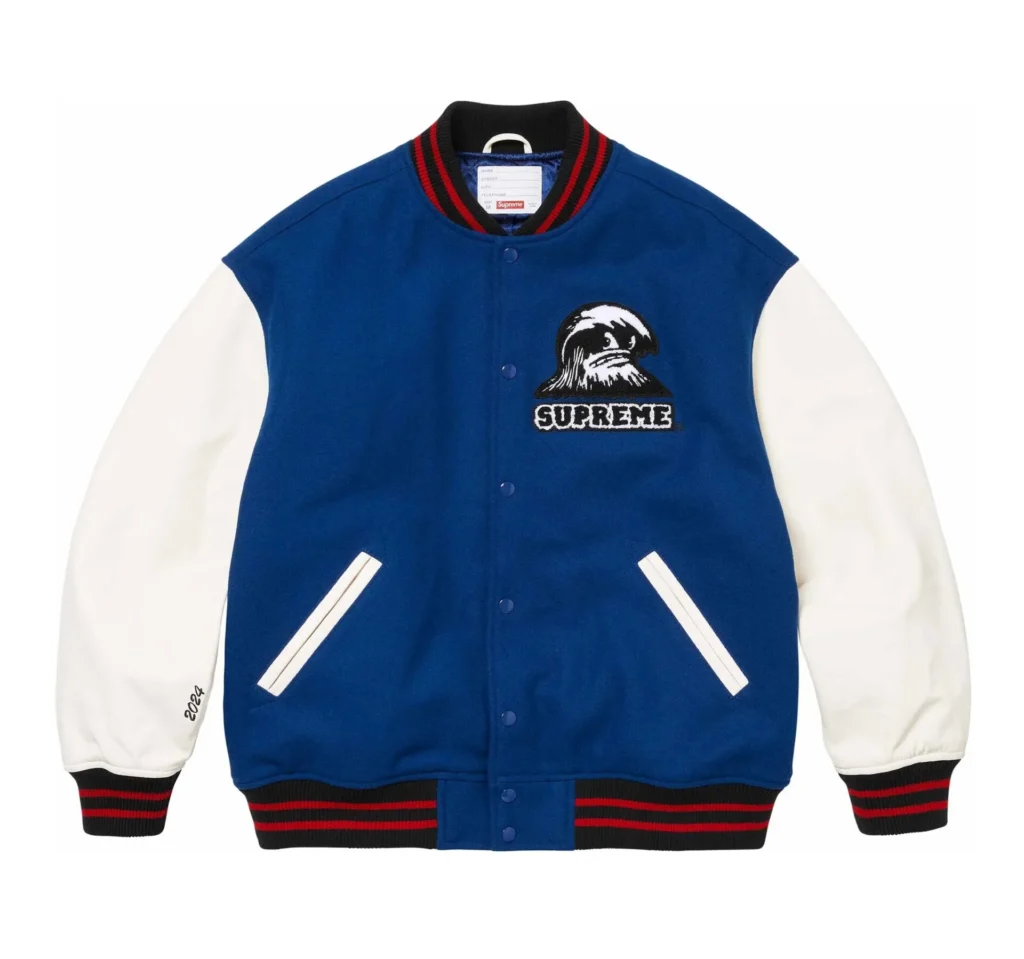 Supreme Wave Varsity Jacket1