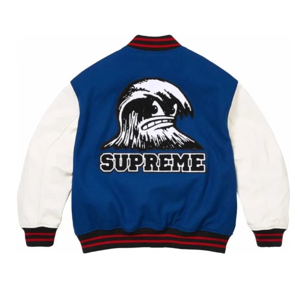 Supreme Wave Varsity Jacket2