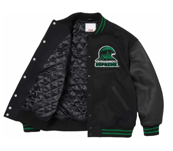 Supreme Wave Varsity Jacket6