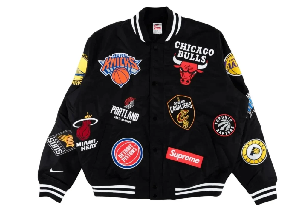 Supreme X Nike NBA Teams Logo Varsity Jacket