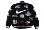 Supreme X Nike NBA Teams Logo Varsity Jacket2