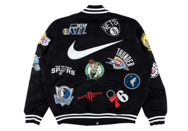 Supreme X Nike NBA Teams Logo Varsity Jacket2