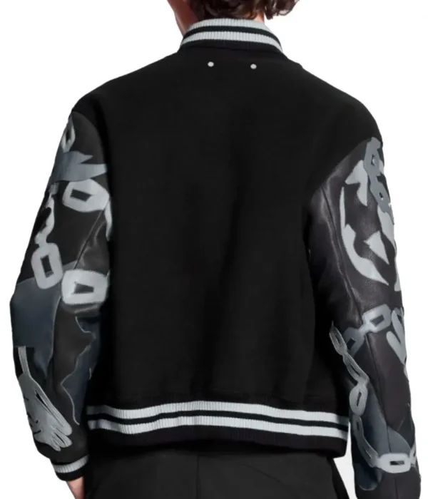 The Kid Laroi Wrong Camo Chains Lv Varsity Jackets