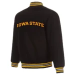 Unisex Iowa Hawkeyes Black Varsity Real Wool Jackets