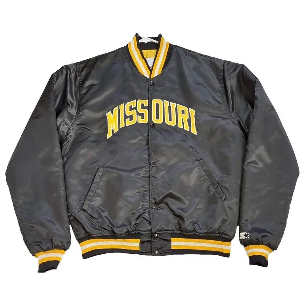 80s Missouri Tigers Real Satin Jacket