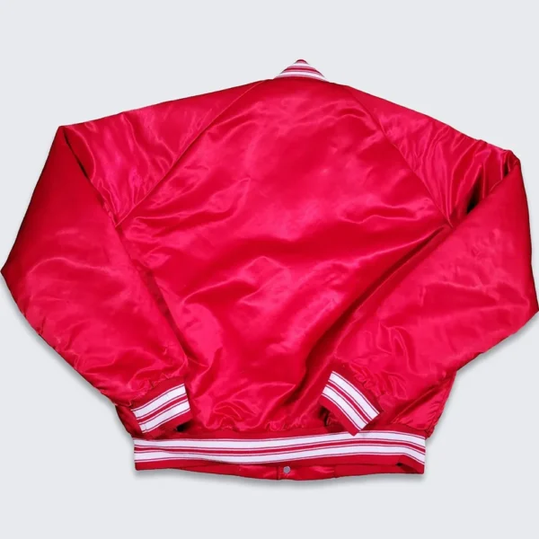 80s North Carolina State Red Real Satin Bomber Jackets