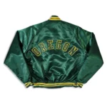 80s Oregon Ducks Green Bomber Real Satin Jackets