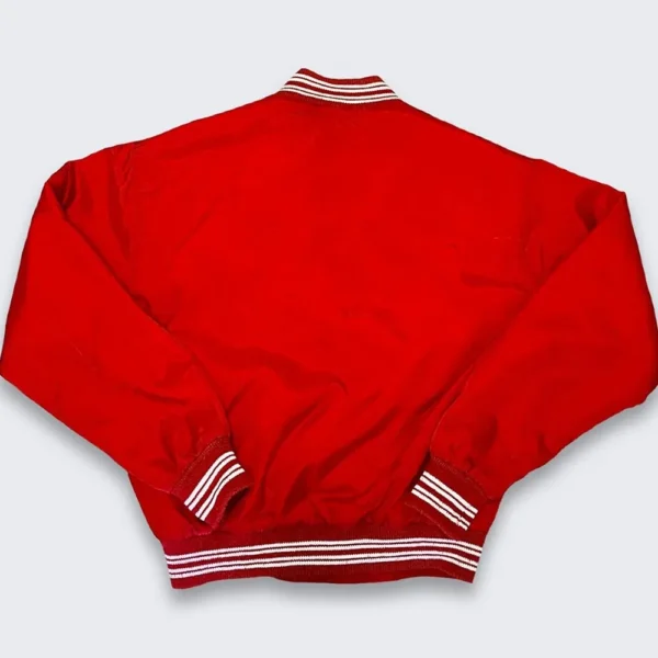 80s Portland Winterhawks Red Real Satin Jackets