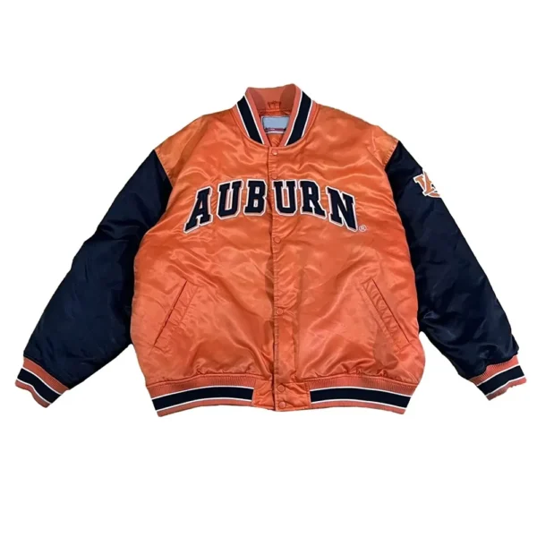 80s Retro Auburn University Tigers ReaL Satin Jacket