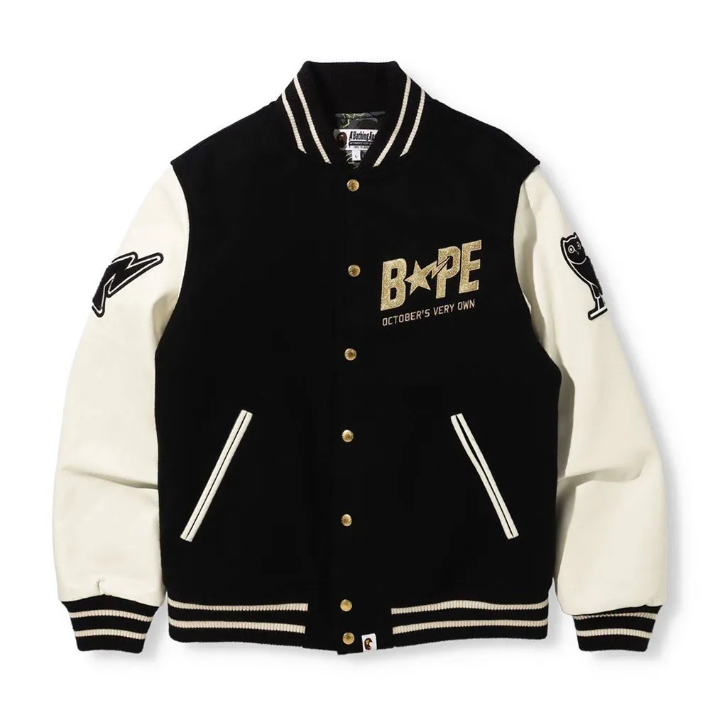 Bape X OVO Varsity Real Wool Jacket