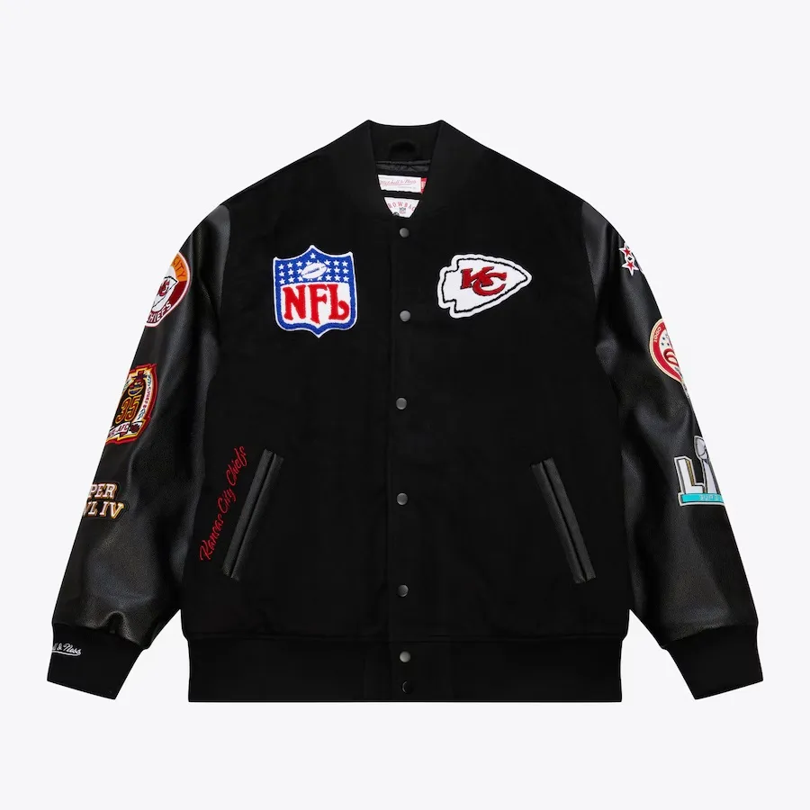 Kansas City Chiefs Blackout Collection Vintage Real Wool Jacket