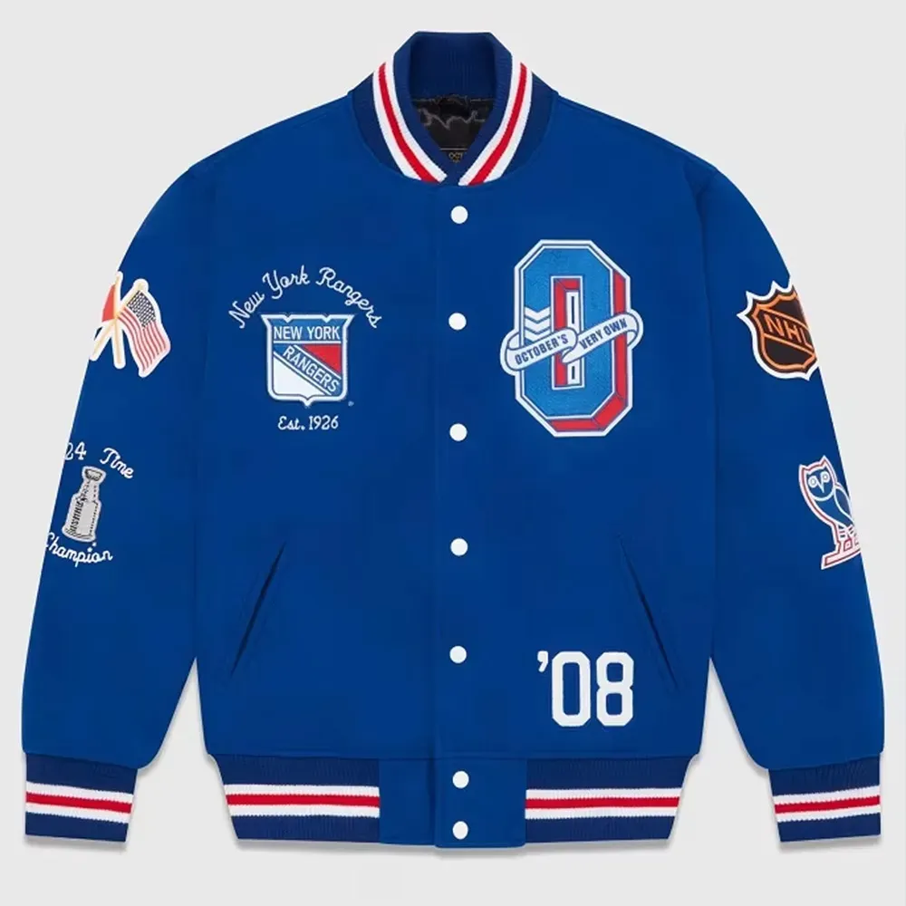 OVO New York Rangers Varsity Real Wool Jacket