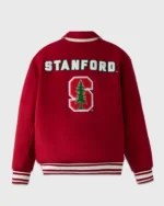 OVO Stanford Red Campus Varsity Real Wool Jacketa