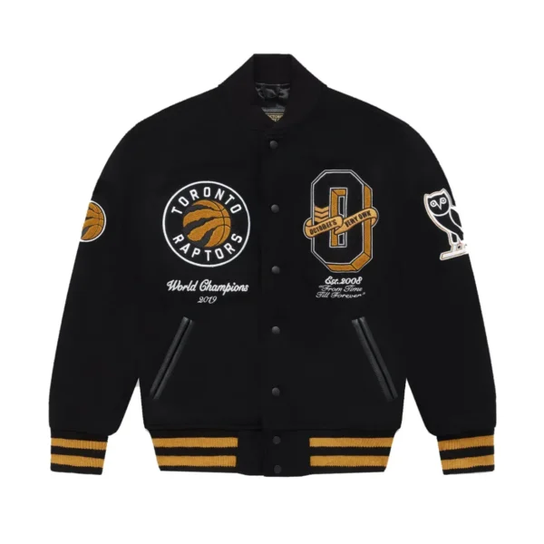 OVO Toronto Raptors Varsity Black Real Wool Jacket