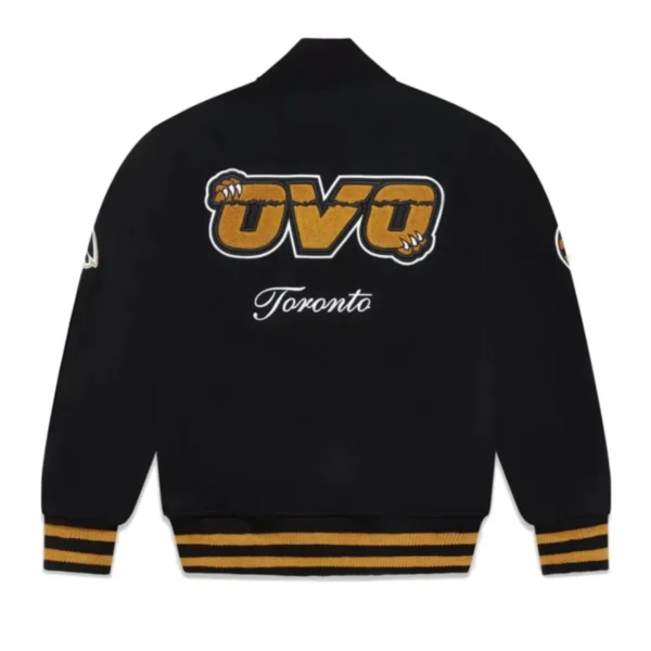 OVO Toronto Raptors Varsity Black Real Wool Jackets