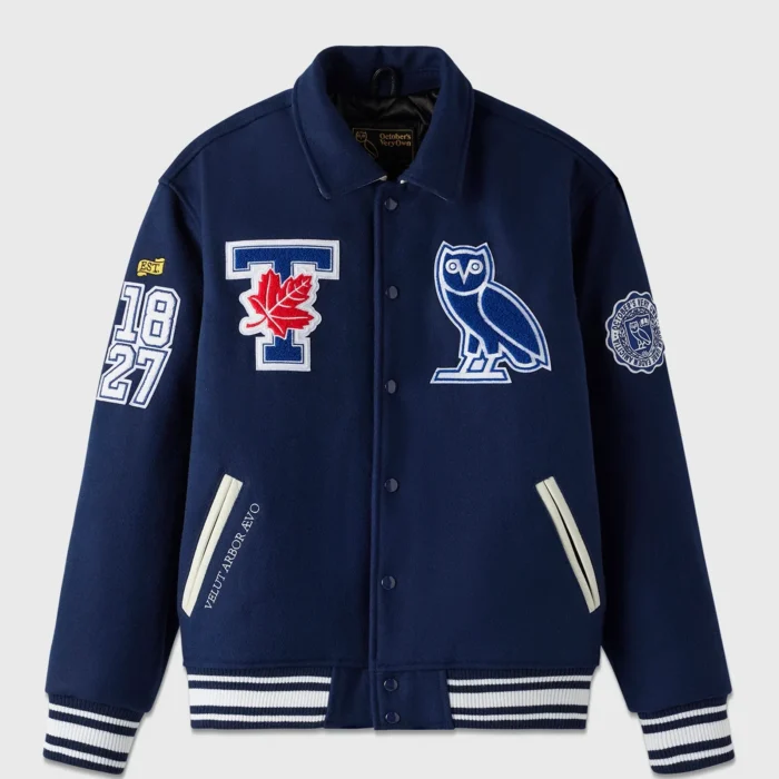 OVO Uoft Navy Campus Varsity Real Wool Jacket