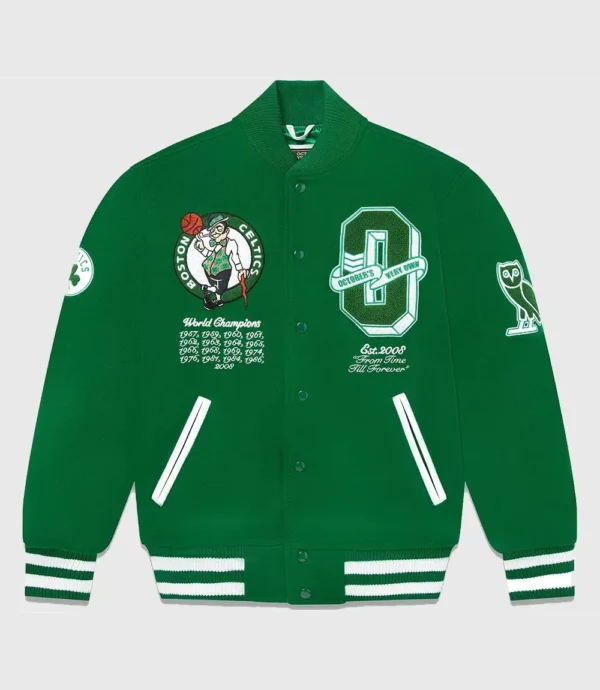 OVO x NBA Boston Celtics Varsity Real Wool Jacket