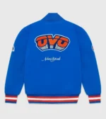 OVO x NBA New York Knicks Blue Varsity Real Wool Jackets