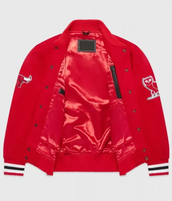 Ovo X Nba Bulls Varsity Real Wool Jackets 1