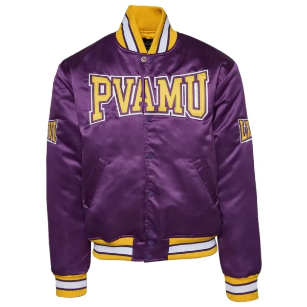 Prairie View A&M University Purple Real Satin Jacket