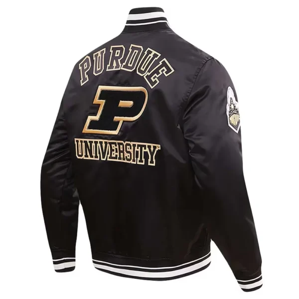 Purdue Boilermakers Classic Black Real Satin Jackets