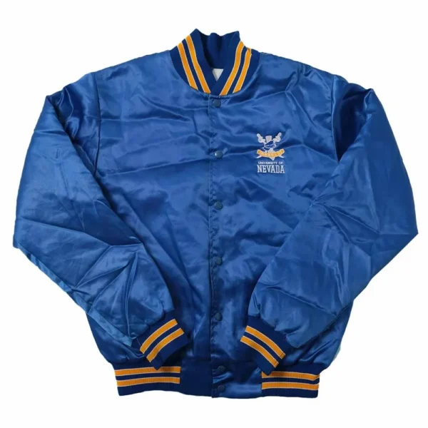 Rebels University of Nevada Blue Real Satin Jacket