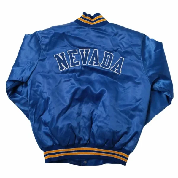 Rebels University of Nevada Blue Real Satin Jackets