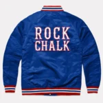 Rock Chalk Kansas Jayhawks Blue Real Satin Jackets