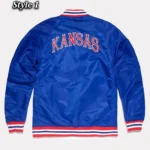 Script Kansas Jayhawks Royal Real Satin Jackets