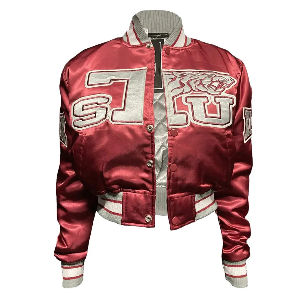 Texas Southern University Burgundy Satin Jacket