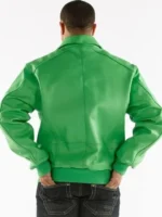 Pelle Pelle Basic Green Plush Genuine Leather Jackets