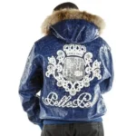 Pelle Pelle Crest Blue Genuine Leather Jackets