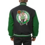 Boston Celtics Real Black & Green Wool Varsity Jackets