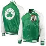 Viscose Boston Celtics Starter Point Guard Real Satin Full-Snap Jackets 1