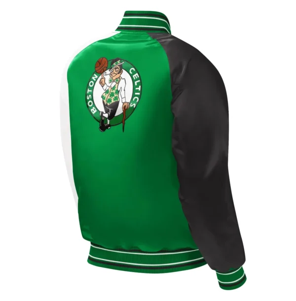 Boston Celtics Youth Kelly Green Real Satin Varsity Jackets