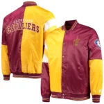 Cleveland Cavaliers 75th Anniversary Leader Color Block Real Satin Jacket 1