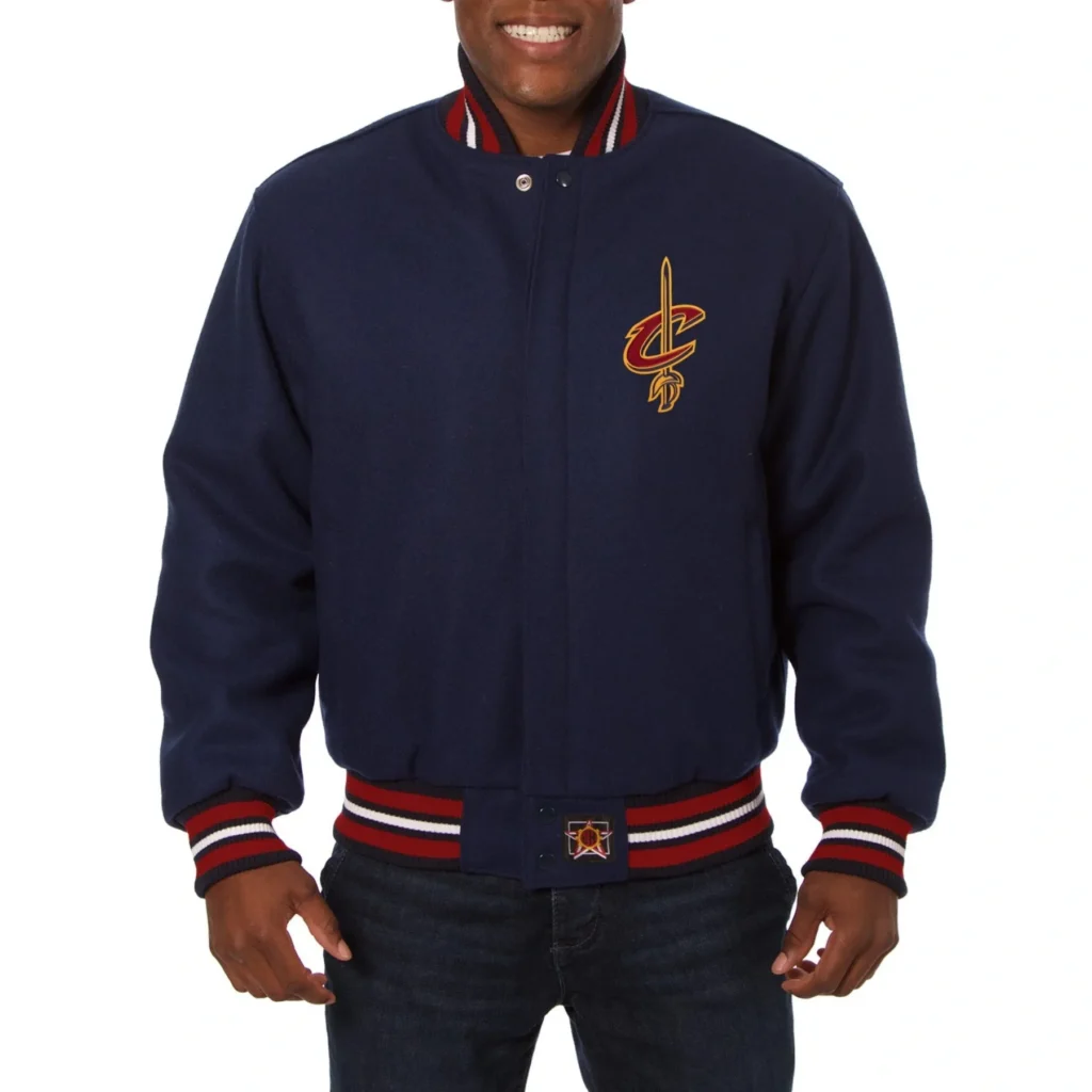 Cleveland Cavaliers Navy Real Wool Varsity Jacket