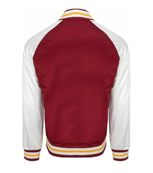 Cleveland Cavaliers Primetime Maroon & White Satin Varsity Jackets