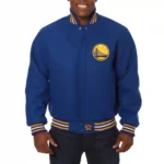 Golden State Warriors Blue Real Wool Varsity Jackets