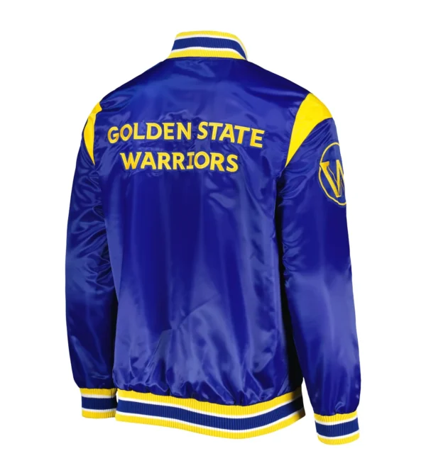 Golden State Warriors Force Play Real Satin Varsity Jackets