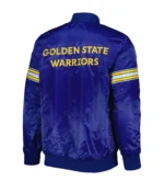 Golden State Warriors Pick & Roll Full-Snap Real Satin Varsity Jackets