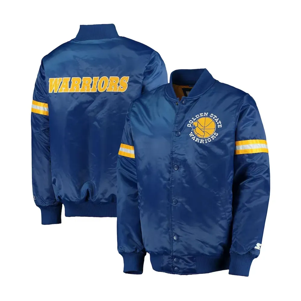 Golden State Warriors Starter Royal Real Satin Jackets